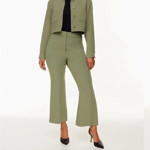 Aritzia's Wilfred Women's Sequence Flare Ankle Pant Bitter Sage Green Size 2